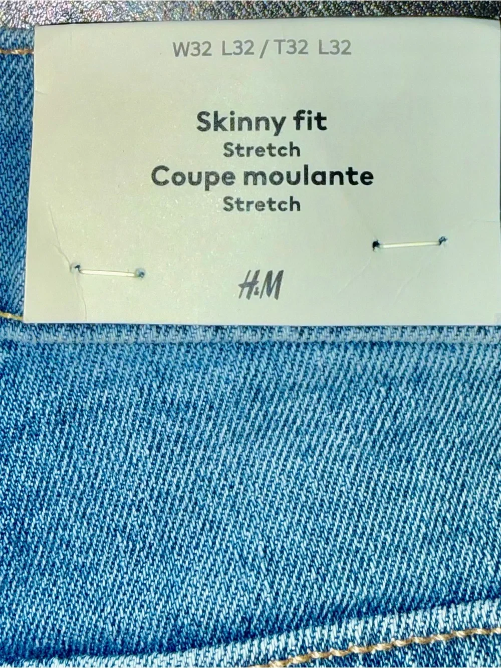 H&M Medium Blue Ripped Skinny Jeans